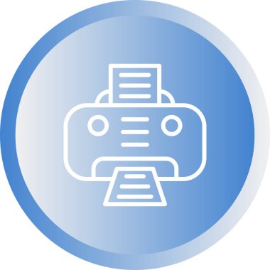 Yazıcı. Web simgesi basit illüstrasyon