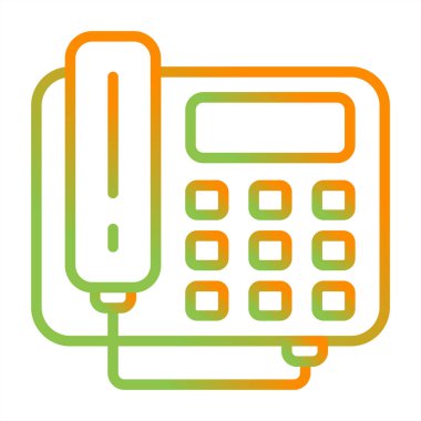 Telefon web simgesi, basit vektör illüstrasyonu