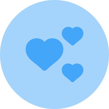 Aşk kalpleri simge çizim vektörü