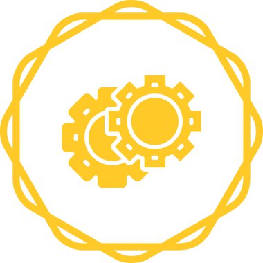 Gears web simgesi, basit vektör illüstrasyonu