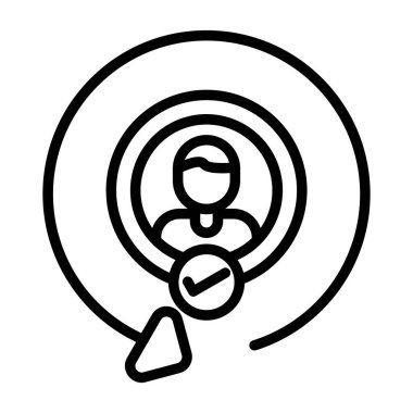  Müşteri Saklama Web simgesi basit illüstrasyon