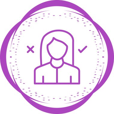 Karar Veren Kadın 'ın vektör çizimi