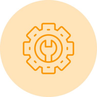Cogwheel simgesinin vektör illüstrasyonu