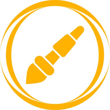 Boya fırçası web simgesi, vektör illüstrasyonu