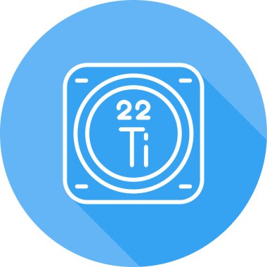 Periyodik tablonun Titanyum kimyasal elementinin web illüstrasyonu