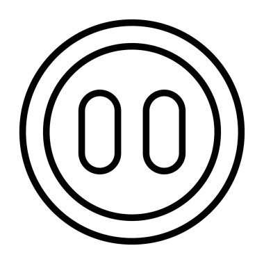 duraklat düğmesi simgesi, vektör illüstrasyonu 