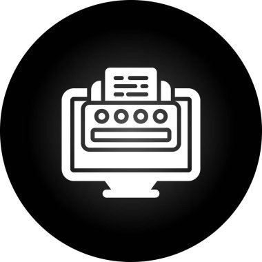 Yazıcı. Web simgesi basit illüstrasyon