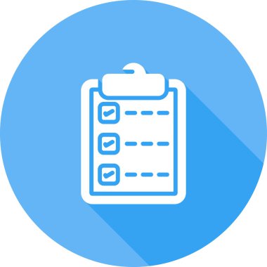 Kontrol listesi. Web simgesi basit illüstrasyon