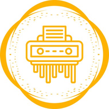 Kağıt öğütücü. Web simgesi basit tasarım              