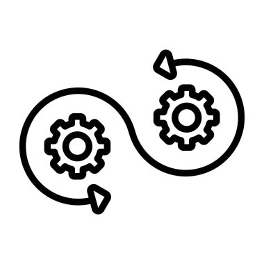 DevOps simgesi, vektör illüstrasyonu basit tasarım