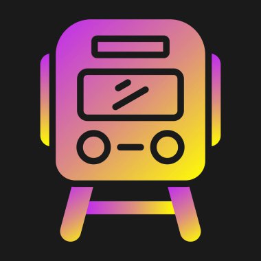tren. Web simgesi basit illüstrasyon