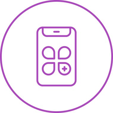 Simge Uygular. Uygulamalar Pictogram. Programlar İmza, Vektör İllüstrasyonu