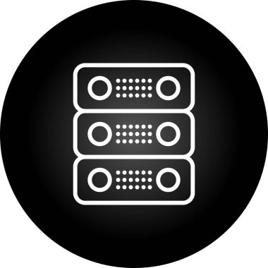 Adanmış Sunucu simgesi, vektör illüstrasyonu basit tasarım