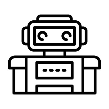 robot ağ simgesi, vektör illüstrasyonu