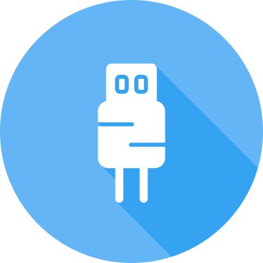 usb simgesi, vektör illüstrasyonu basit tasarım