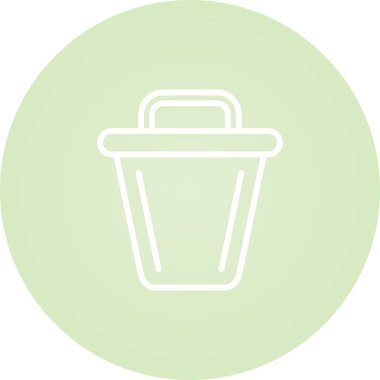 Çöp kutusu simgesi vektör illüstrasyonu