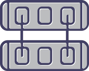 Ağ Anahtarı Vektör Simgesi Beyaz Arkaplanda İzole Edildi 