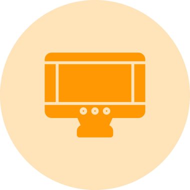 masaüstü monitörü web simgesi, vektör illüstrasyonu