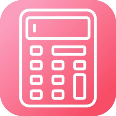 hesap makinesi web simgesi, vektör illüstrasyonu 