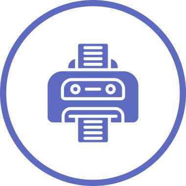 Yazıcı. Web simgesi basit illüstrasyon