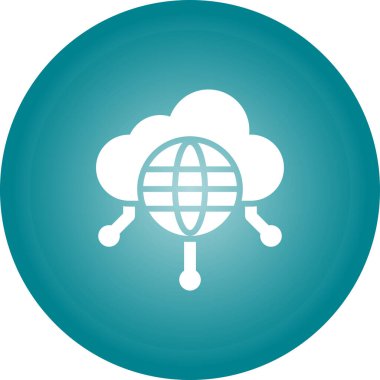 Genel Bulut web simgesi vektör illüstrasyonu 