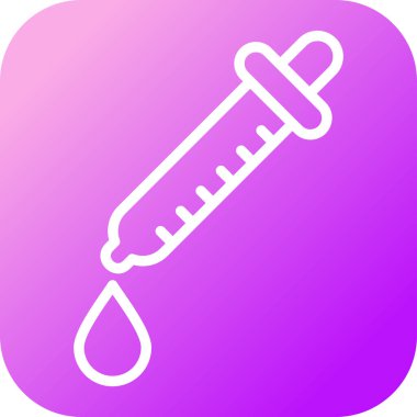 pipette simgesi, tıbbi ve sağlık web illüstrasyonu