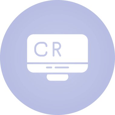CRM Analitik vektör simgesi modern basit illüstrasyon