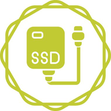 Dış SSD simgesi, vektör illüstrasyonu basit tasarım