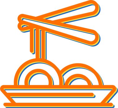 Makarna simgesinin web illüstrasyonu