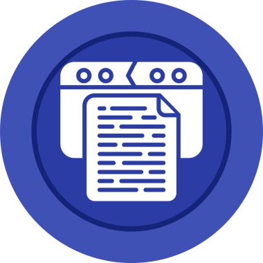 belge web simgesi vektör illüstrasyonu