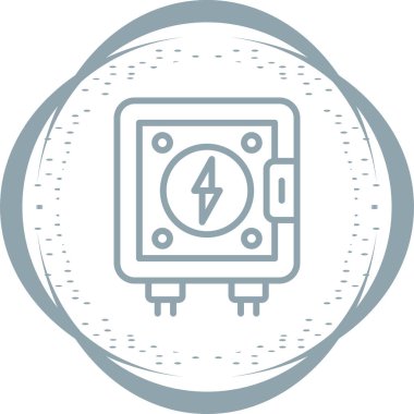 Outlet Kutusu simgesinin vektör illüstrasyonu