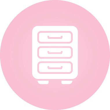  Dosya Kabine simgesi, vektör illüstrasyonu