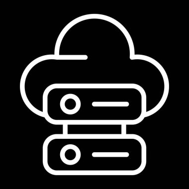 Web sunucu simgesi vektör illüstrasyonu