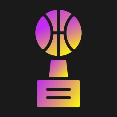 Basketbol web simgesi, basit resimleme 