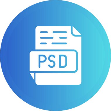 PSD web simgesi, basit vektör illüstrasyonu