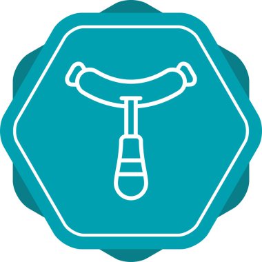 sosis simgesi vektör illüstrasyonu