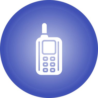 Telsiz Talkie web simgesi, basit vektör illüstrasyonu