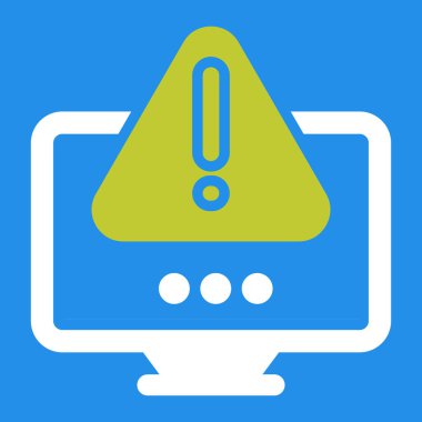 Uyarı Ağ simgesi, basit illüstrasyon