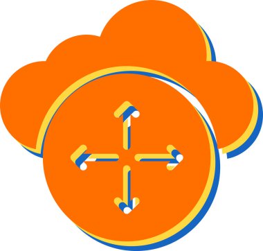 Bulut Ölçekleme Ağı simgesi basit illüstrasyon