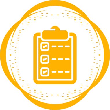 Kontrol listesi. Web simgesi basit illüstrasyon