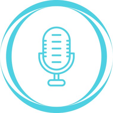 Mikrofon. Web simgesi basit illüstrasyon 