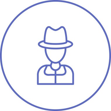 Casusluk simgesinin basit doğrusal çizimi