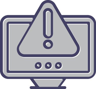 Uyarı Ağ simgesi, basit illüstrasyon