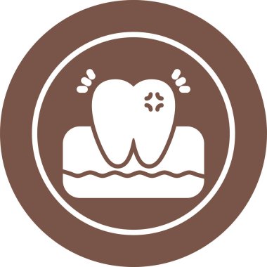 Diş ağrısı simgesi vektör illüstrasyonu