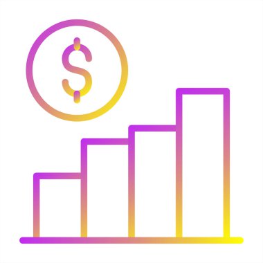 Stats icon, vector illustration simple design