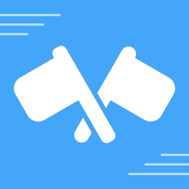 Sinyal Bayrakları simgesinin vektör çizimi