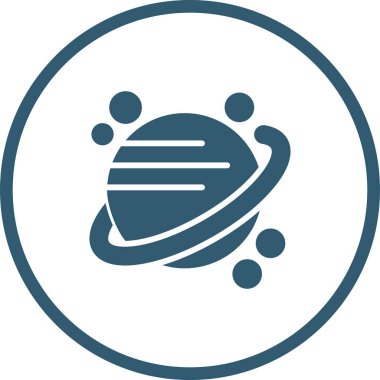 Gezegen web simgesi vektör illüstrasyonu 