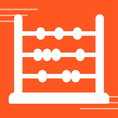 Abaküs. Web simgesi basit illüstrasyon   
