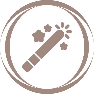 Sihirli değnek simgesi, basit vektör çizimi