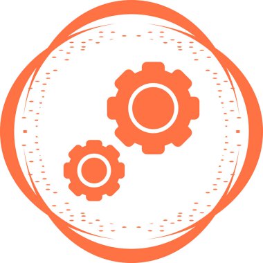 Gears web simgesi, basit vektör illüstrasyonu